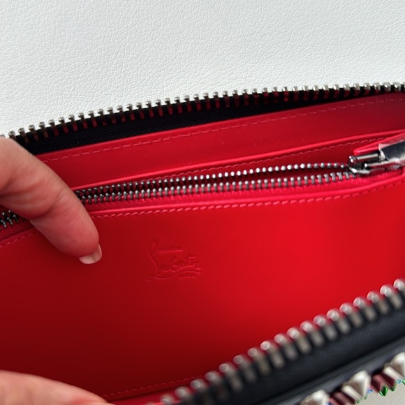 ❌SOLD❌ Christian Louboutin Panettone Wallet Calf Empire/Spikes Mix with Box & DB - Picture 11 of 14